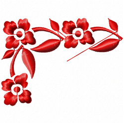 Flowers And Tree Embroidery Design 8